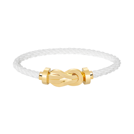 [AW]LARGE 8-FIGURE BUCKLE BRACELET - GOLD