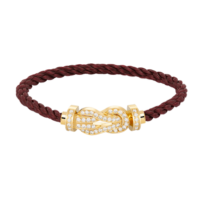 [AW]LARGE 8-FIGURE BUCKLE FULL DIAMOND BRACELET - GOLD