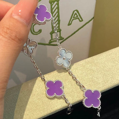 [AW]LUCKY CLOVER 5-MOTIF BRACELET - VIOLET COLLECTION