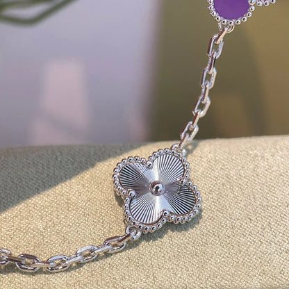 [AW]LUCKY CLOVER 5-MOTIF BRACELET - VIOLET COLLECTION