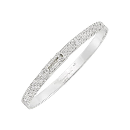 [AW]HM KELLY BRACELET IN SILVER AND FULL PAVE DIAMOND