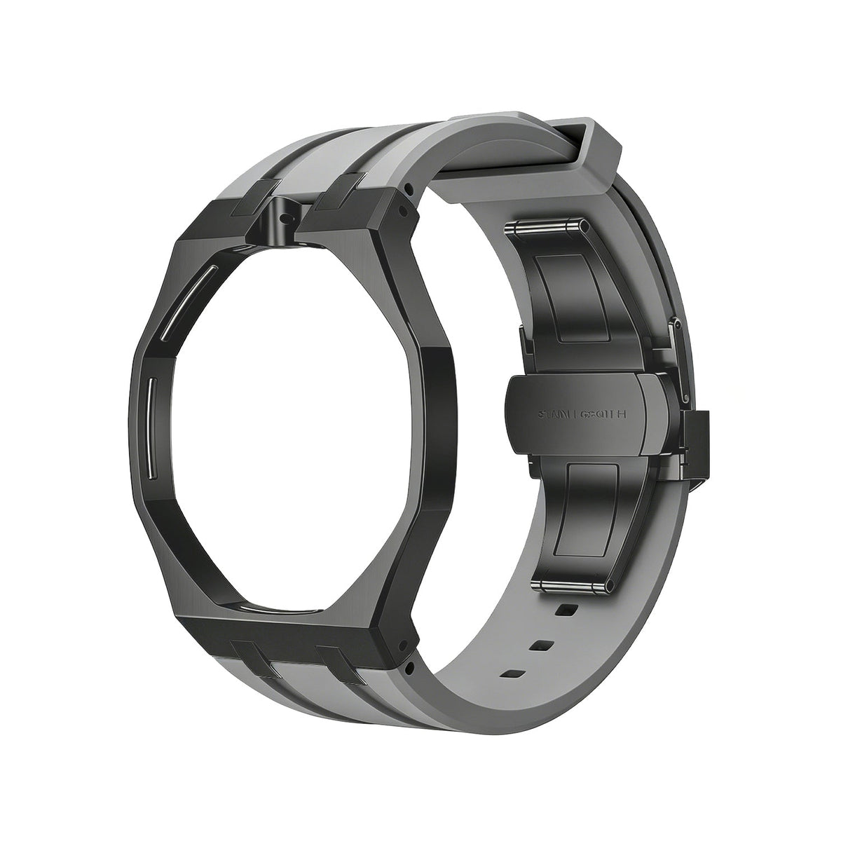 [AW]OAK POP BLACK STEEL CASE & SILICONE STRAP