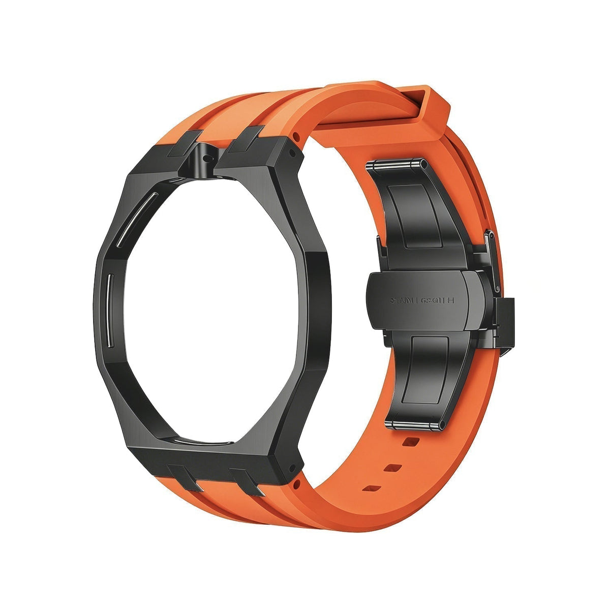 [AW]OAK POP BLACK STEEL CASE & SILICONE STRAP