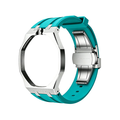 [AW]OAK POP SKY BLUE STEEL SILICONE STRAP