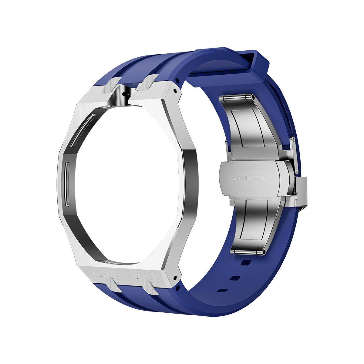 [AW]OAK POP DARK BLUE STEEL SILICONE STRAP