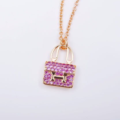 [AW]CONSTANCE PEDANT PURPLE DIAMOND NECKLACE