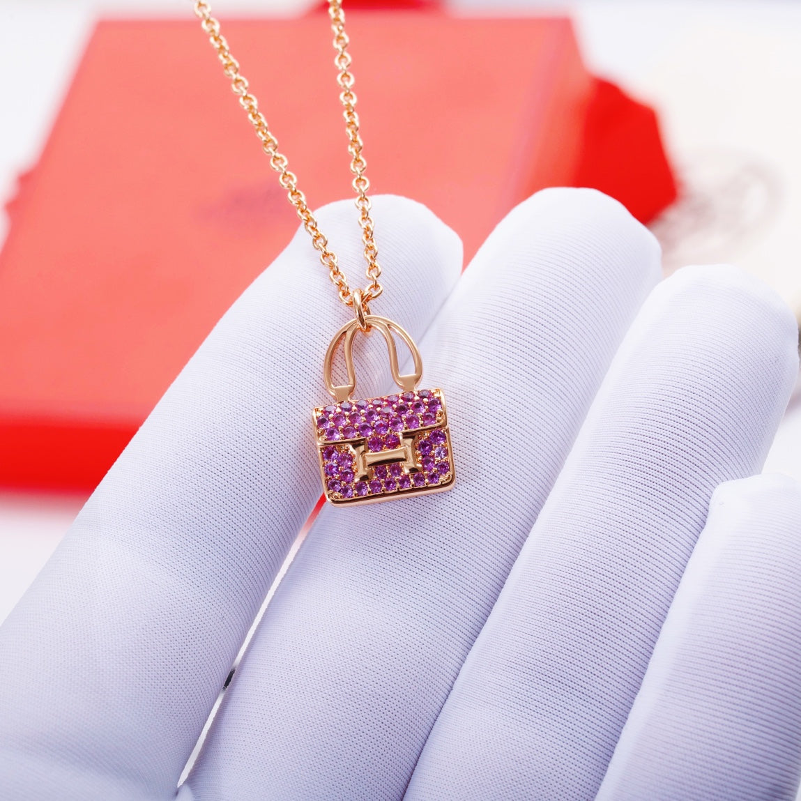[AW]CONSTANCE PEDANT PURPLE DIAMOND NECKLACE