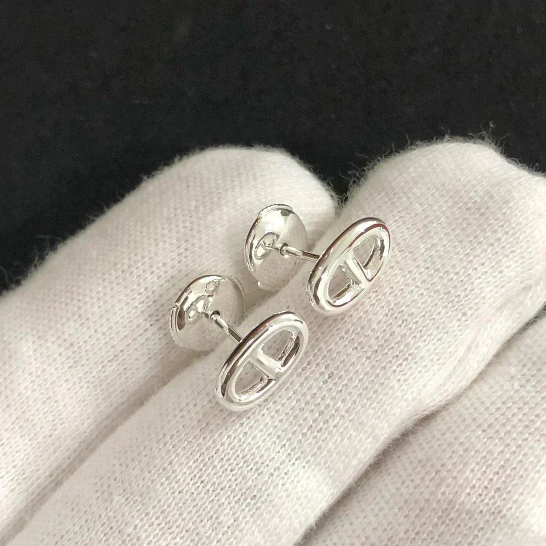 [AW]CHAINE SMALL EARRINGS GOLD AND SILVER
