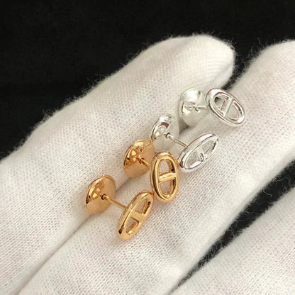 [AW]CHAINE SMALL EARRINGS GOLD AND SILVER