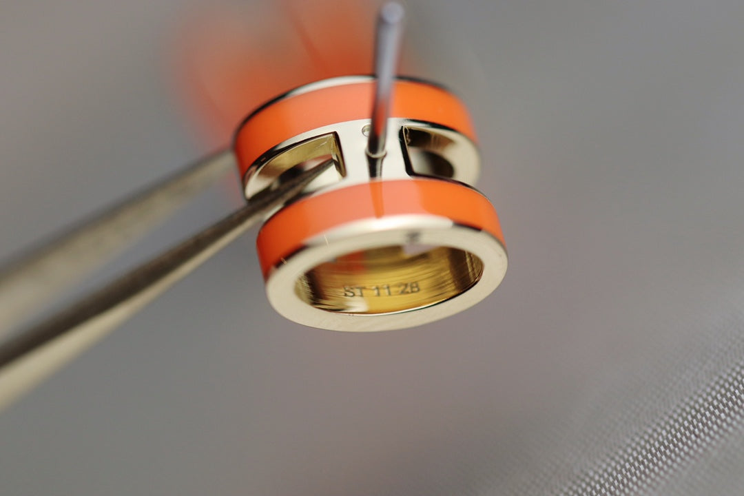 [AW]MINI POP H EARRINGS ORANGE
