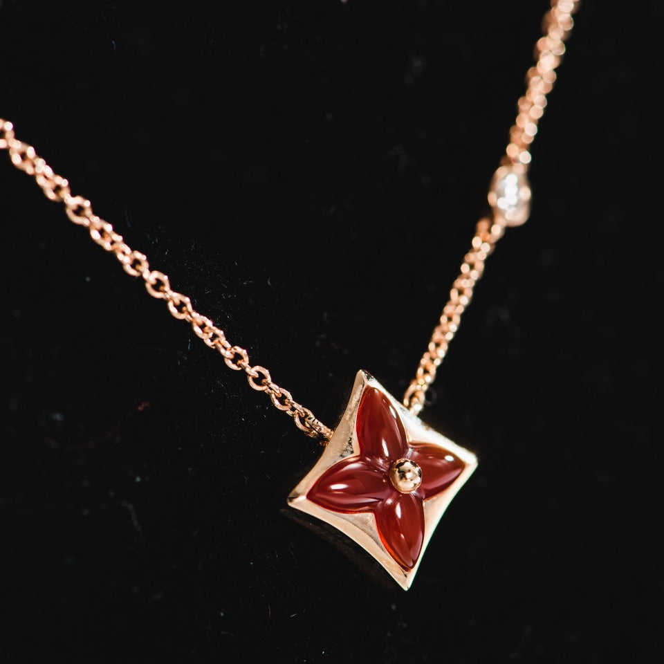 [AW]STAR NECKLACE ROSE GOLD 1 DIAMOND
