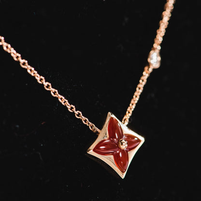 [AW]STAR NECKLACE ROSE GOLD 1 DIAMOND