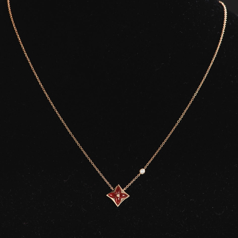 [AW]STAR NECKLACE ROSE GOLD 1 DIAMOND