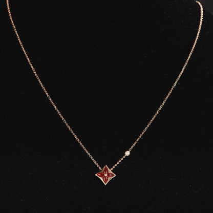 [AW]STAR NECKLACE ROSE GOLD 1 DIAMOND
