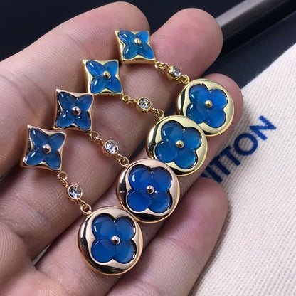 [AW]STAR AND SUN AGATE DIAMOND EARRINGS