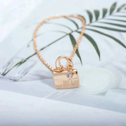[AW]AMULETTE PEDANT ROSE GOLD NECKLACE