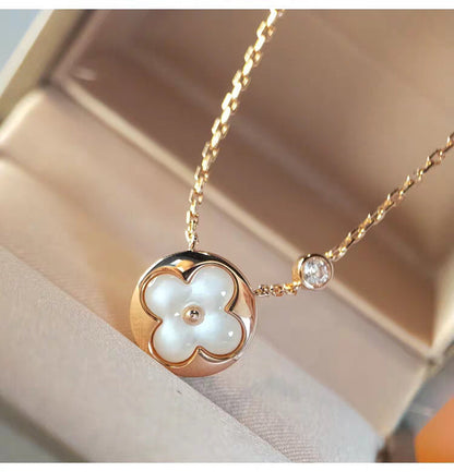 [AW]SUN MOP GOLD 1 DIAMOND NECKLACE