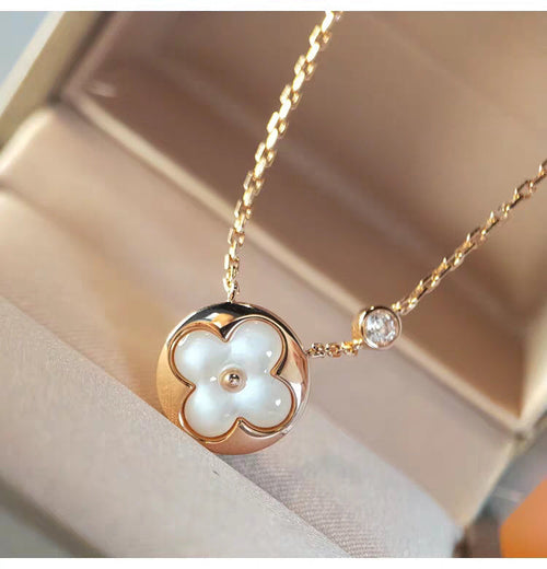 [AW]SUN MOP GOLD 1 DIAMOND NECKLACE