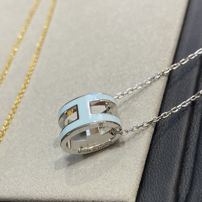 [AW]POP H LIGHT BLUE NECKLACE