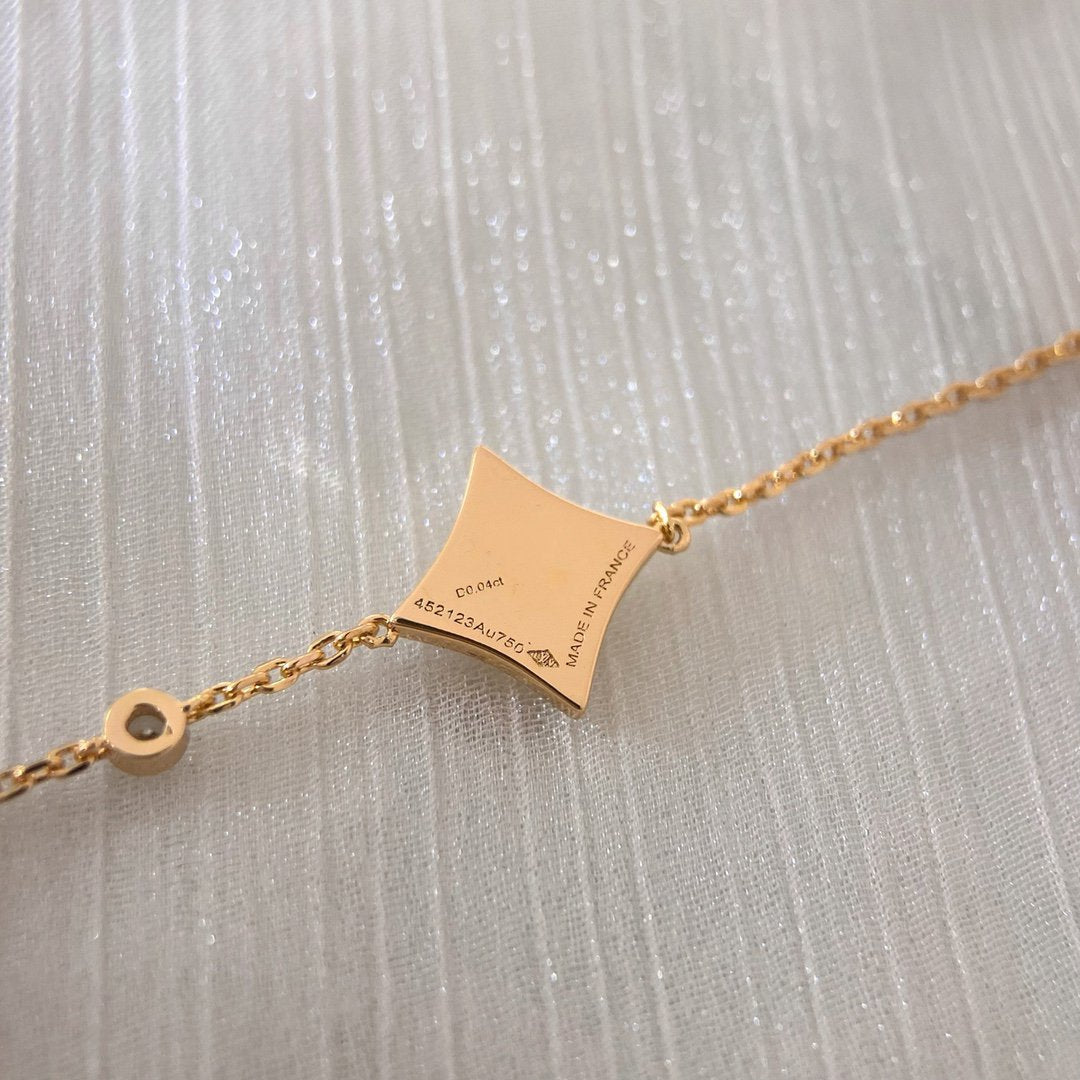 [AW]COLOR STAR CARNELIAN ROSE GOLD DIAMOND BRACELET