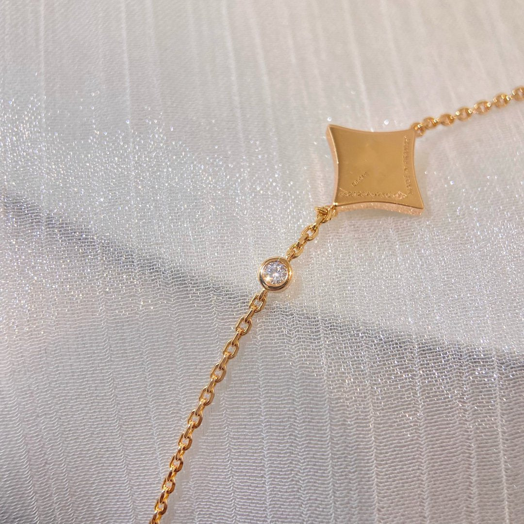 [AW]COLOR STAR CARNELIAN ROSE GOLD DIAMOND BRACELET