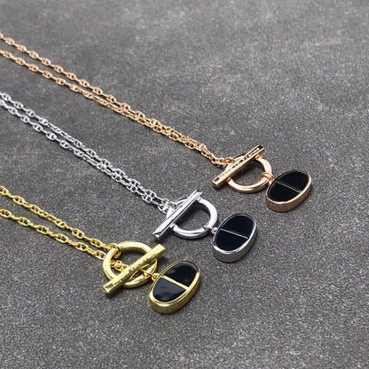 [AW]CHAINE VERSO BLACK CERAMIC  NECKLACE