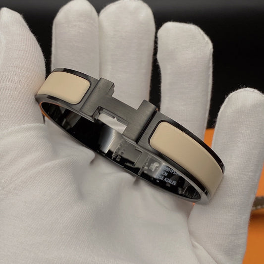 [AW]H BRACELET 12MM BLACK BEIGE CERAMIC