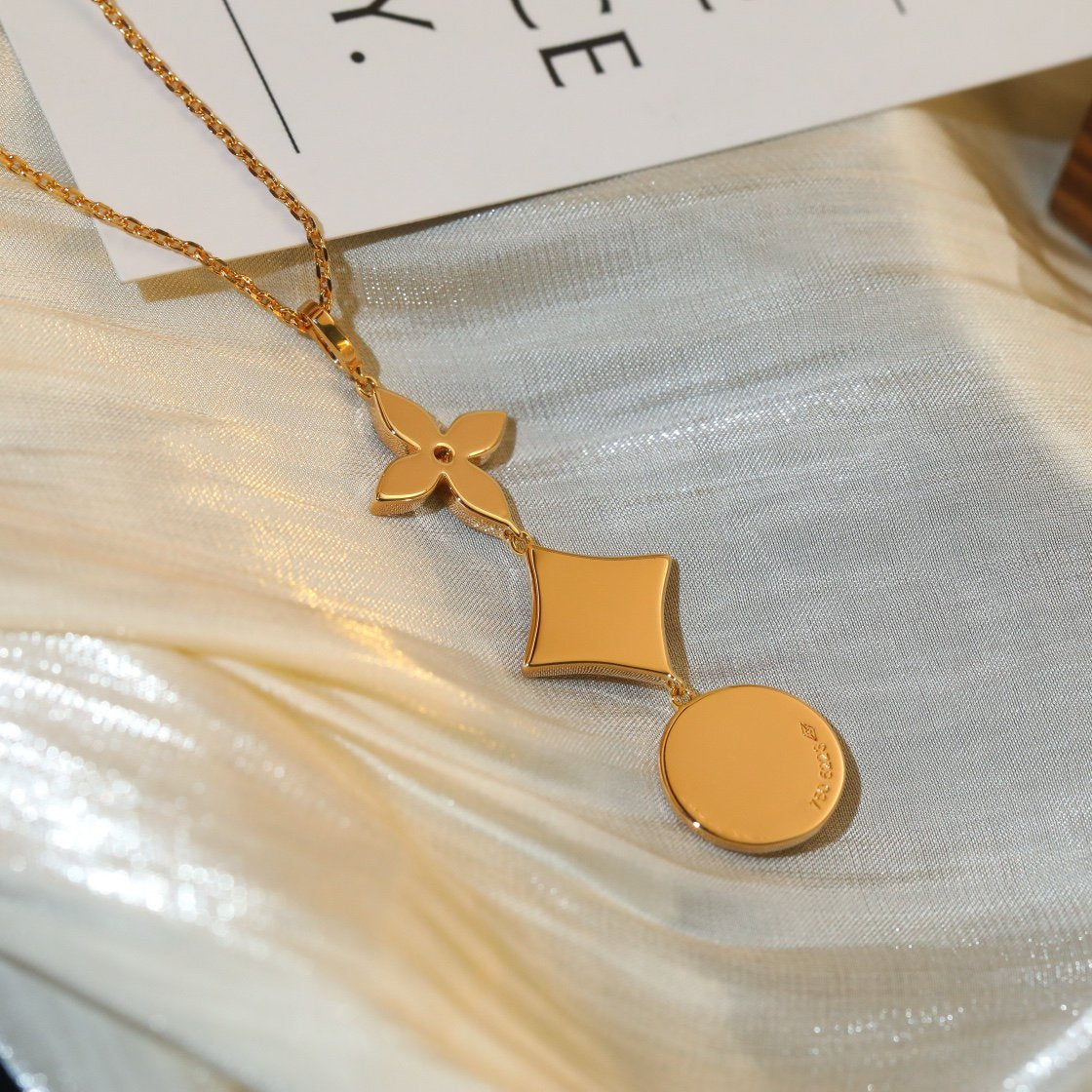 [AW]STAR AND SUN DIAMOND ROSE GOLD NECKLACE