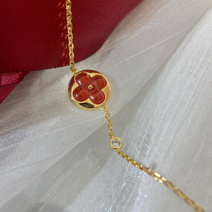 [AW]SUN PEDANT CARNELIAN BRACELET