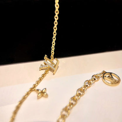 [AW]LOGO STAR MOTIF GOLD BRACELET