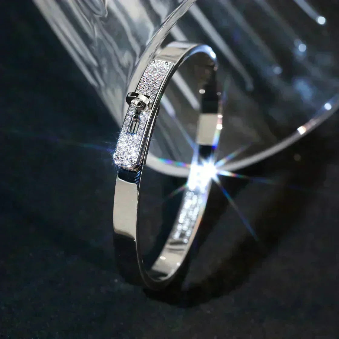 [AW]KELLY SILVER DIAMOND BRACELET