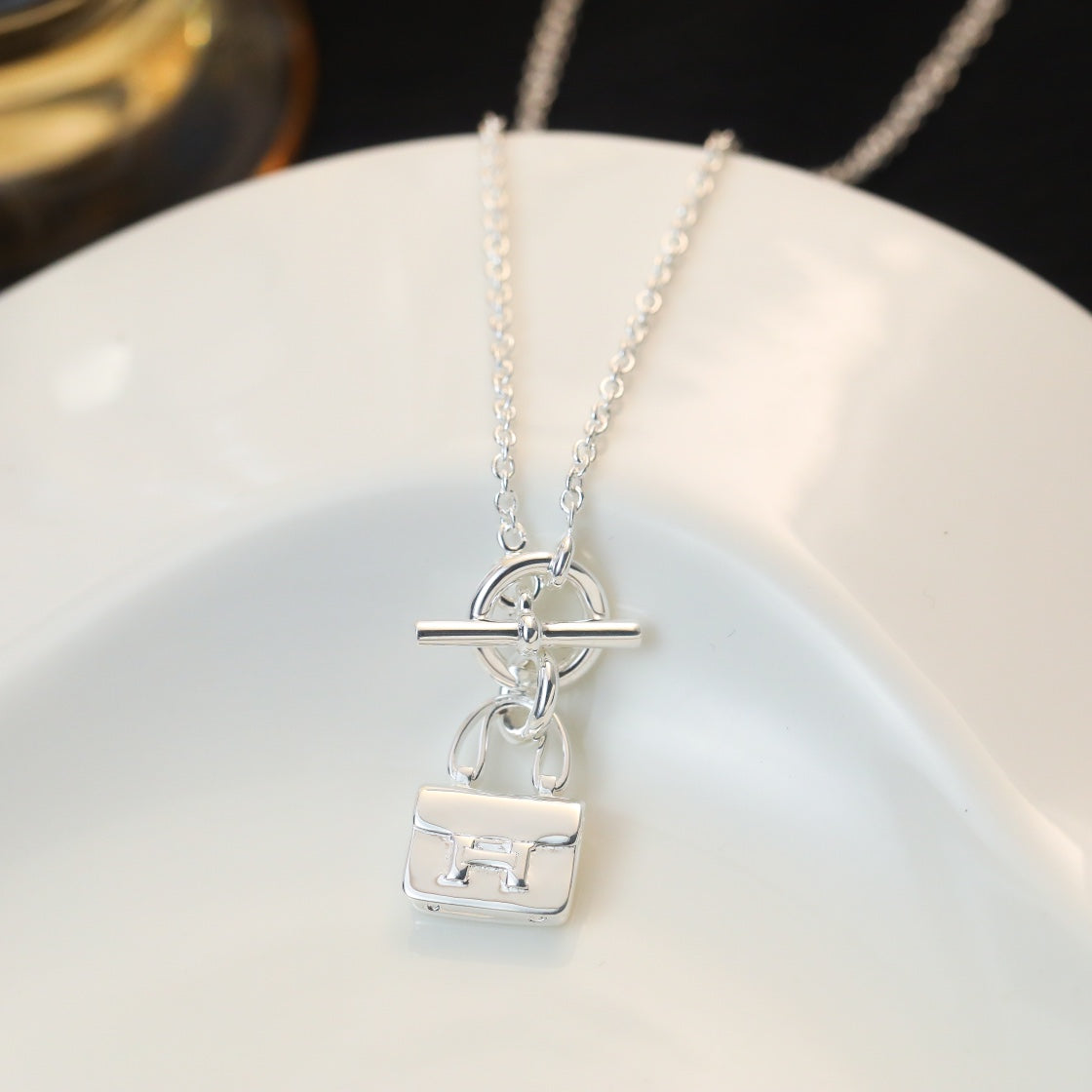 [AW]POP H PEDANT SILVER NECKLACE