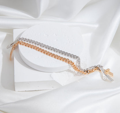 [AW]KELLY CHAIN SILVER DIAMOND BRACELET