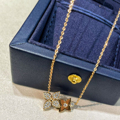 [AW]STAR BLOSSOM NECKLACE ROSE GOLD DIAMONDS