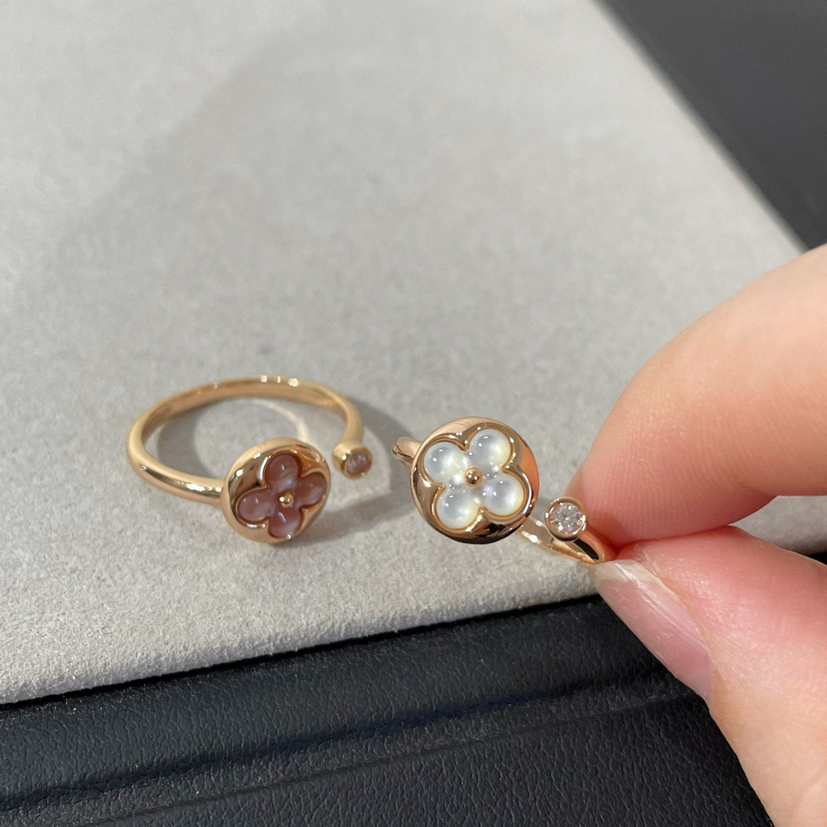 [AW]SUN 1 DIAMOND PINK MOP RING