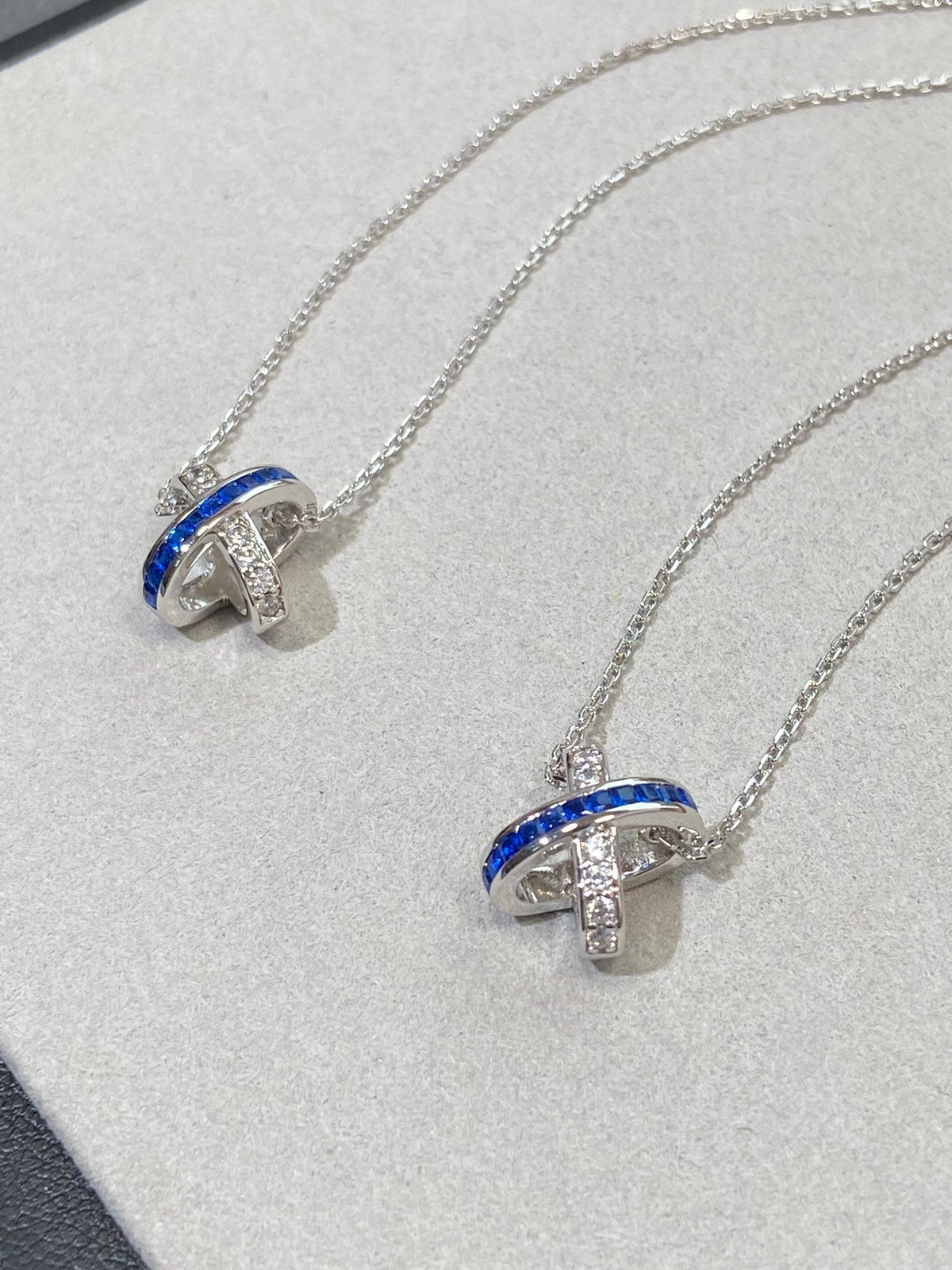 [AW]LIENS DIAMOND SILVER NECKLACE