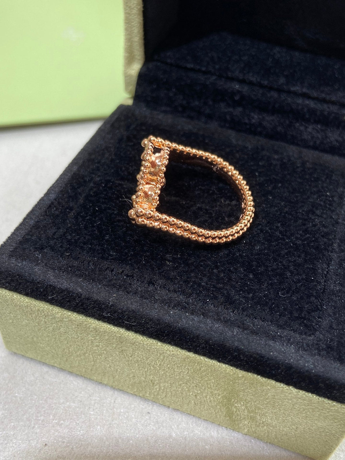 [AW]LUCKY CLOVER GOLD REVERSIBLE RING