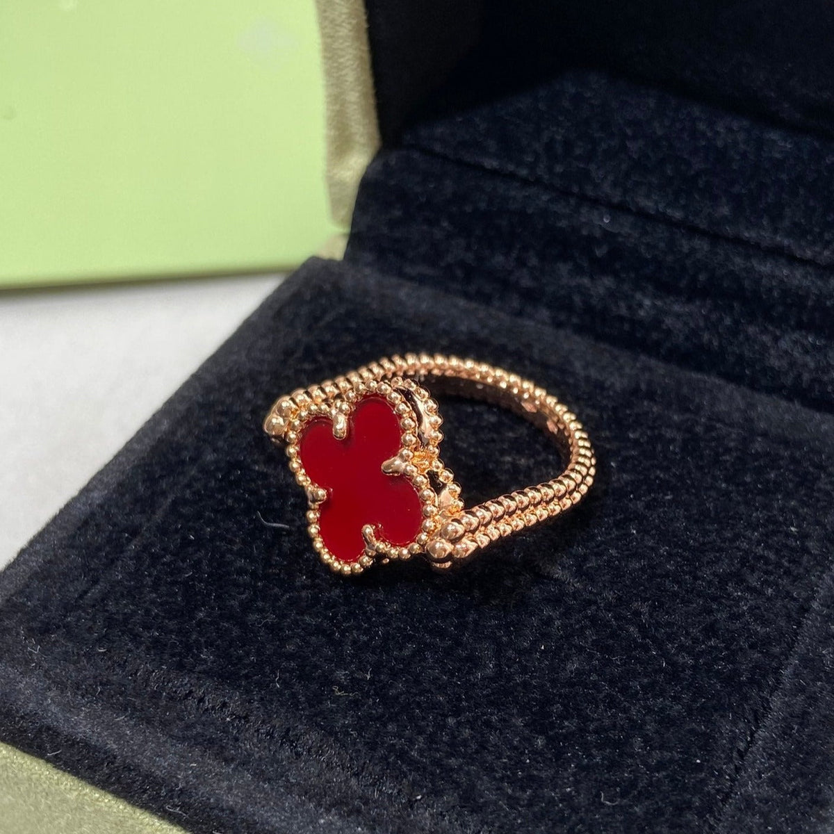 [AW]LUCKY CLOVER GOLD REVERSIBLE RING