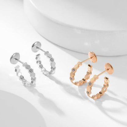 [AW]BEE LOVE DIAMOND HOOP EARRINGS