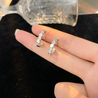 [AW]BEE LOVE DIAMOND HOOP EARRINGS
