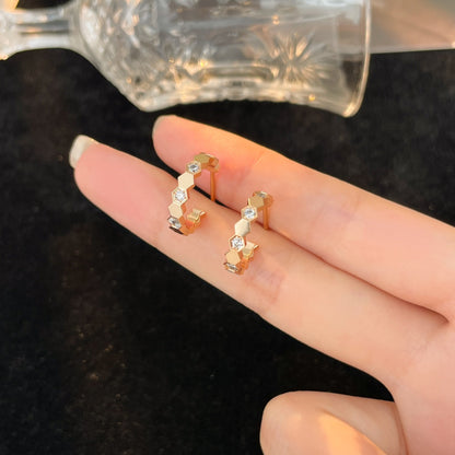 [AW]BEE LOVE DIAMOND HOOP EARRINGS