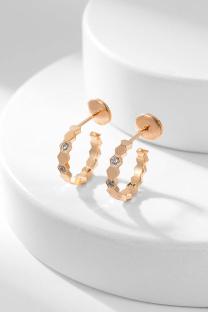 [AW]BEE LOVE DIAMOND HOOP EARRINGS
