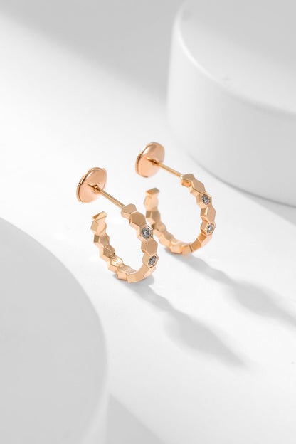 [AW]BEE LOVE DIAMOND HOOP EARRINGS