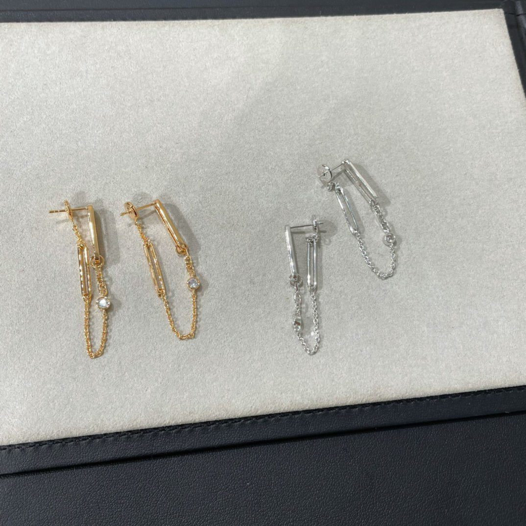 [AW]CHAINE CHAOS DIAMOND DROP EARRINGS