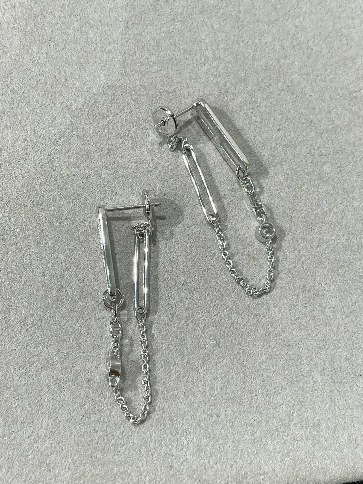 [AW]CHAINE CHAOS DIAMOND DROP EARRINGS