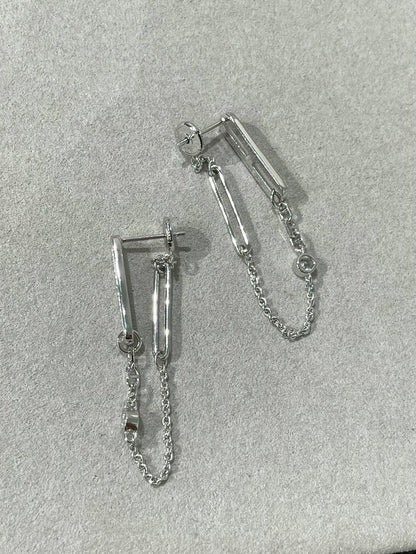 [AW]CHAINE CHAOS DIAMOND DROP EARRINGS