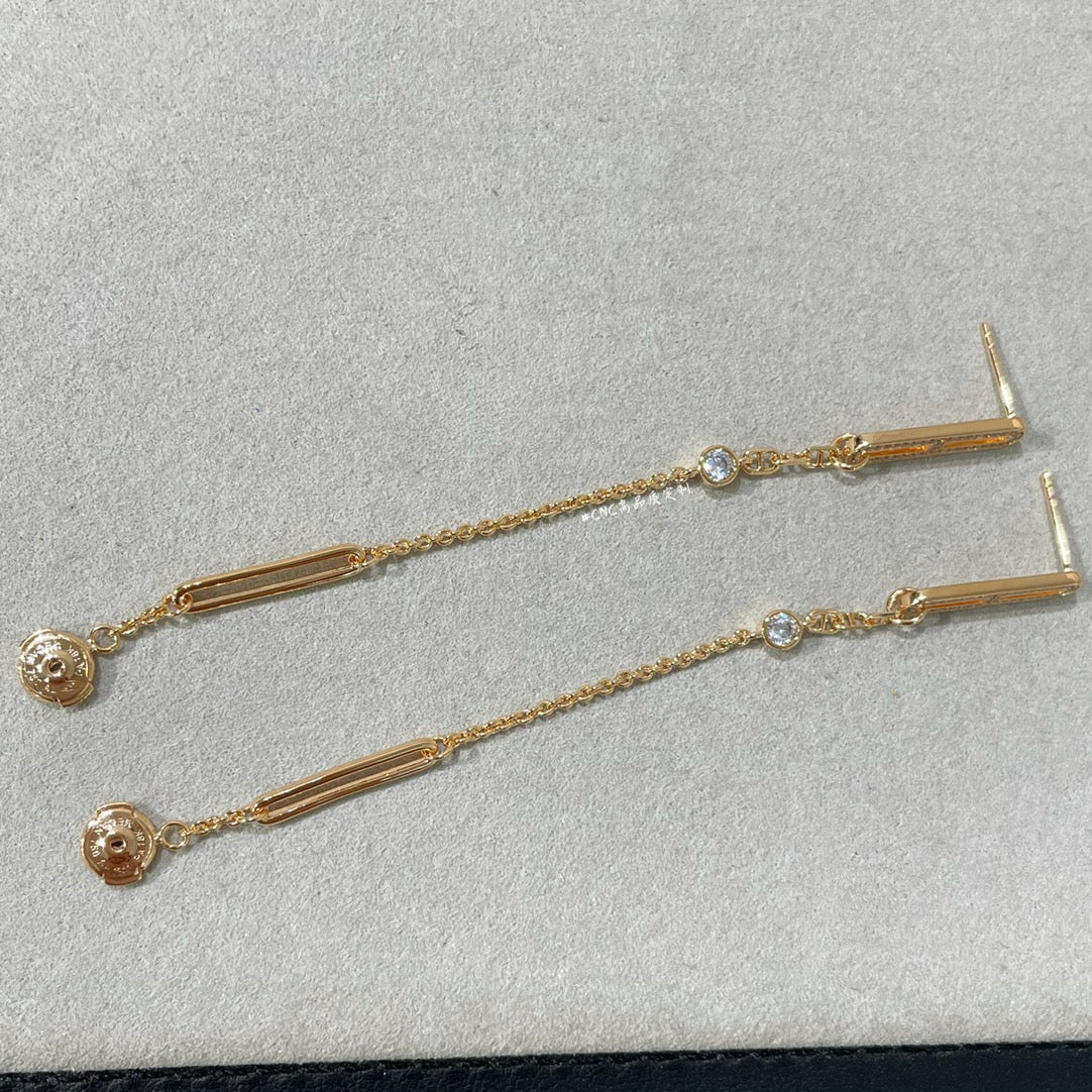 [AW]CHAINE CHAOS DIAMOND DROP EARRINGS