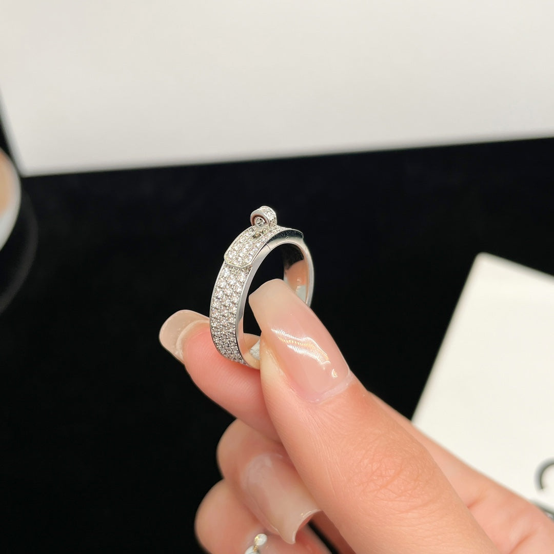 [AW]KELLY SILVER DIAMOND RING