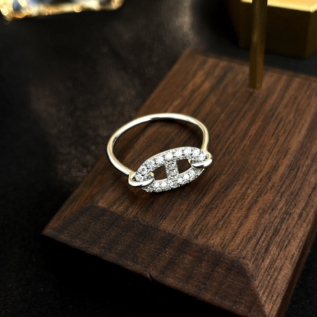 [AW]RONDE SMALL SILVER DIAMOND RING