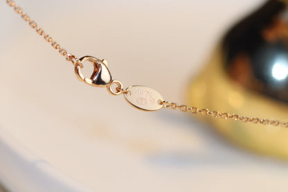 [AW]JEUX MALACHITE 1 DIAMOND ROSE GOLD NECKLACE